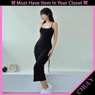 Đầm Body Nữ Đan Dây Lưng Sexy Form Dài - Chuly