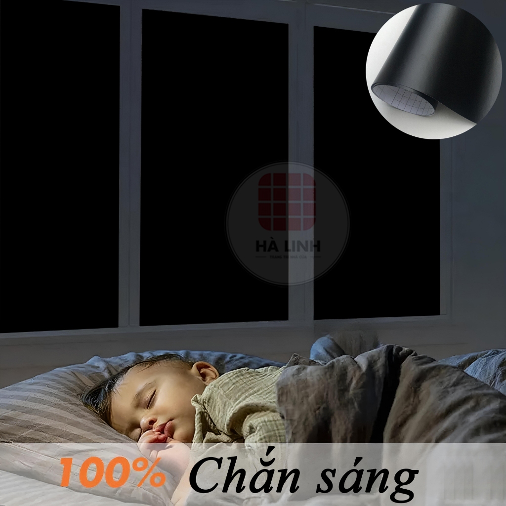 Decal Đen Nhám Dán Kính Chống Chói Nắng, Decan Sần Giấy Dán Màu Đen, Dán Bàn, Tủ Khổ 1.2mx0.5m