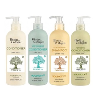 Dầu Gội Xả Biotin & Collagen Pasiori TM Voudioty Phục Hồi, Giảm Rụng tóc