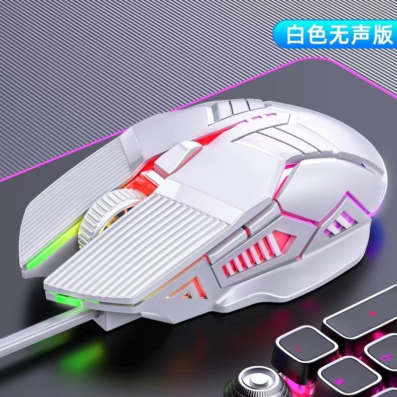 Chuột máy tính gaming có dây ZENDOTECH S800 đèn led RGB 6 nút bấm 3200 DPI cho game thủ làm việc văn phòng - Chính hãng