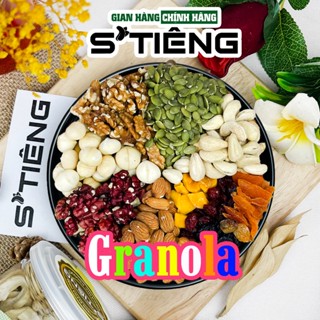 500Gr GRANOLA  Loại Siêu Hạt & Quả Sấy STIENG Ăn Kiêng Giảm Cân