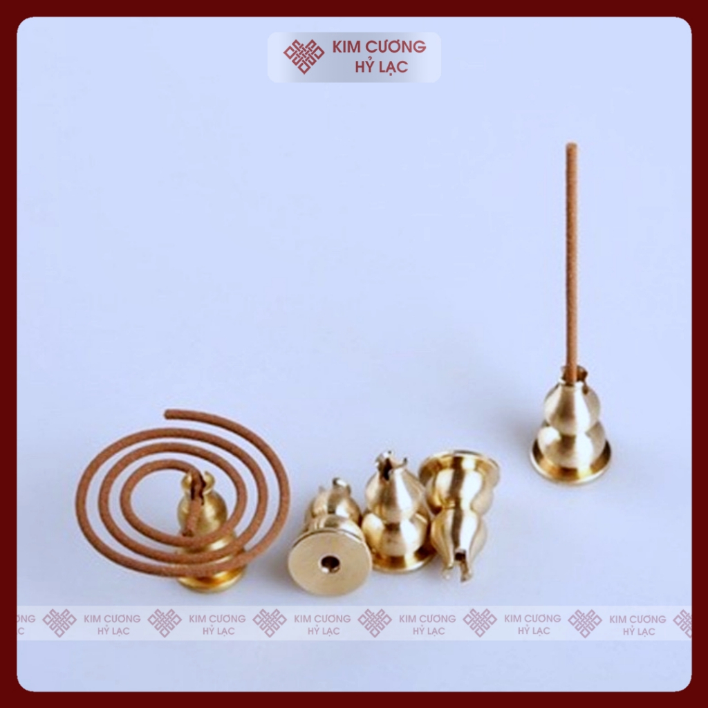 Đế Cắm Nhang Vòng, Đặt Hương Cây Đồ Thờ Cúng Mật Tông  Hình Hồ Lô