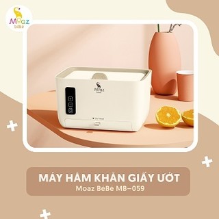Máy làm ấm khăn ướt Moaz BéBé MB 059 nhỏ gọn an toàn, làm ấm nhanh tiện lợi cho mẹ và bé