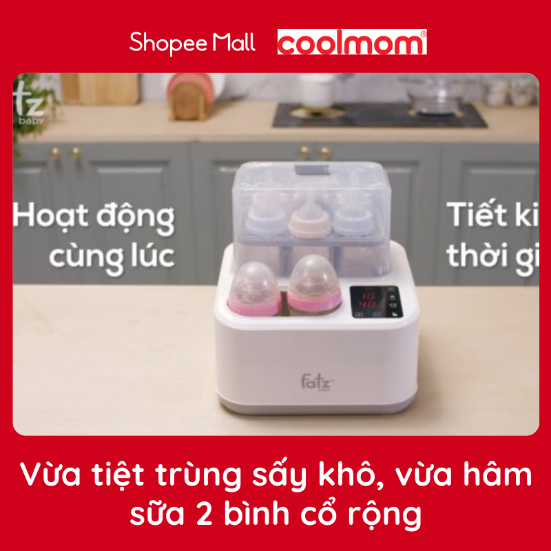 Máy tiệt trùng sấy khô Fatzbaby tích hợp hâm sữa & nấu cháo CAPTAIN 2 FB4315SL