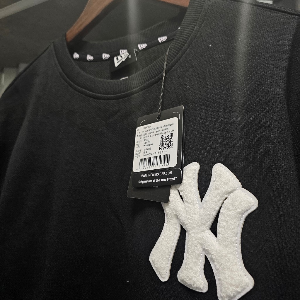 Chính hãng Áo Nỉ New Era x MLB LOGO PATCH Sweatshirt NY - Unisex Nam Nữ - Authentic 100%