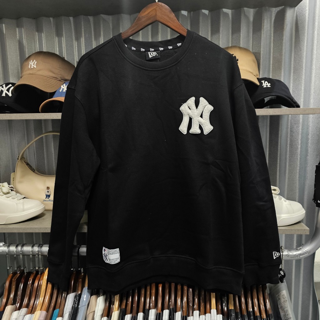Chính hãng Áo Nỉ New Era x MLB LOGO PATCH Sweatshirt NY - Unisex Nam Nữ - Authentic 100%