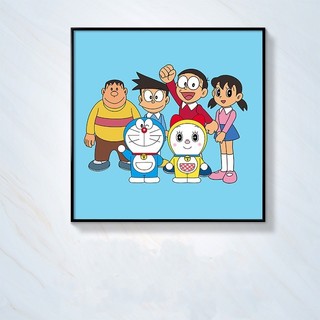 Tranh Canvas Doraemon Trang Trí Phòng Ngủ / Góc Học Tập Cho Bé
