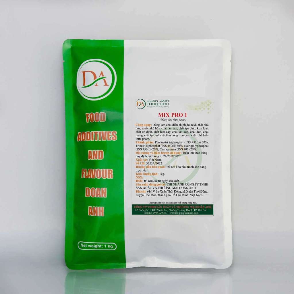 Phụ gia giòn dai sựt sựt làm chả lụa, xúc xích, lạp xưởng, bò viên MIX PRO 1