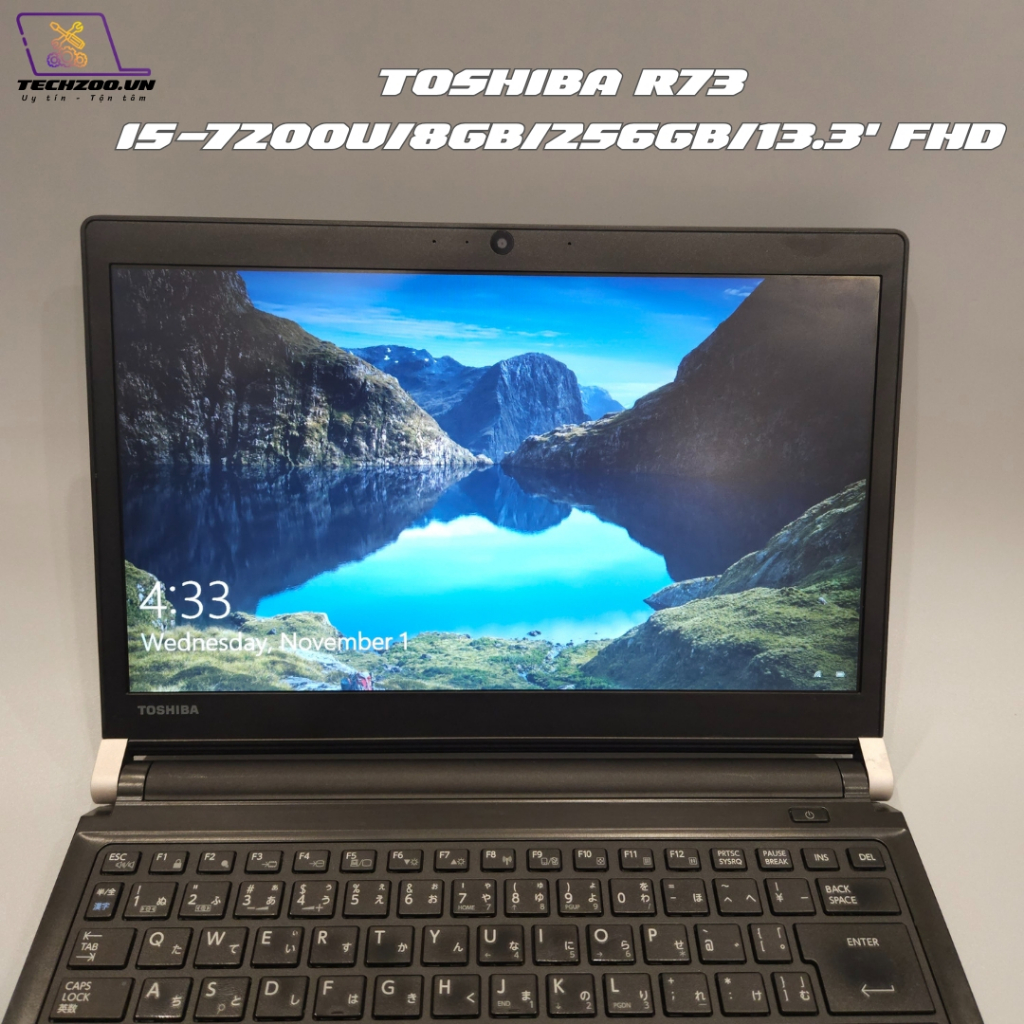 Laptop Toshiba dynabook R73 mỏng nhẹ I5-7200U/8GB/256GB/13.3 inch FHD/Pin trâu+ màn đẹp | Văn phòng, game, giải trí OK