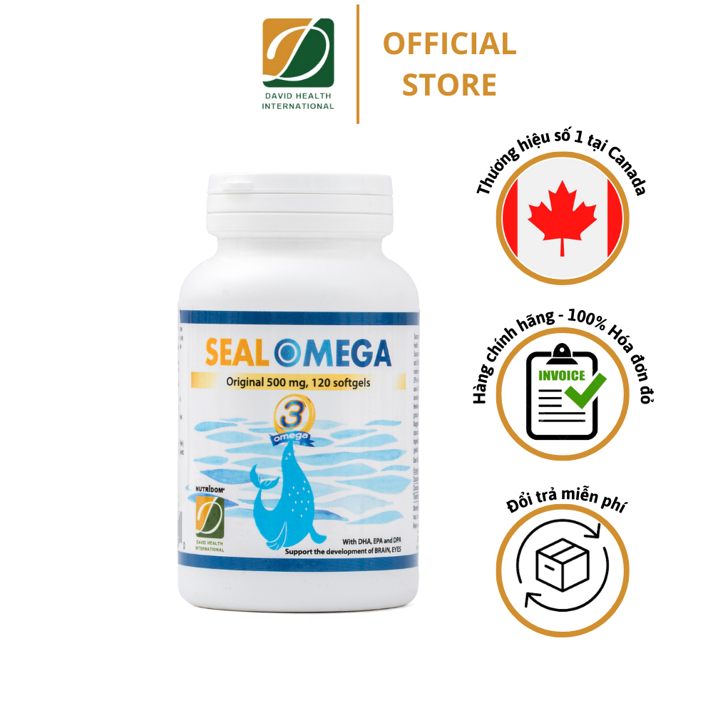 Dầu Hải Cẩu Nutridom Seal Omega 3 David Health Hộp 120 Viên