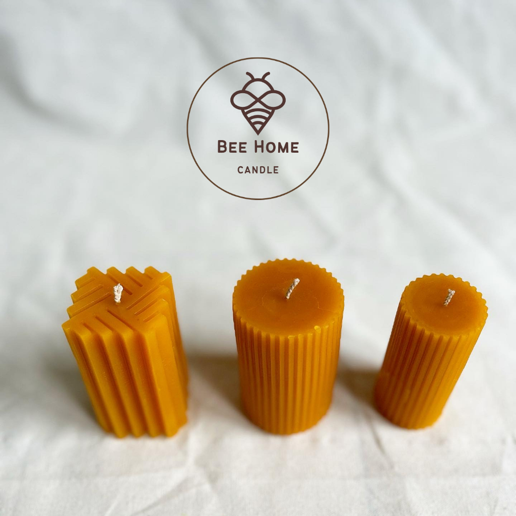 Nến trụ thân sọc, nến sáp ong thiên nhiên nguyên chất chất lượng cao, cháy bền cho ánh sáng đẹp
