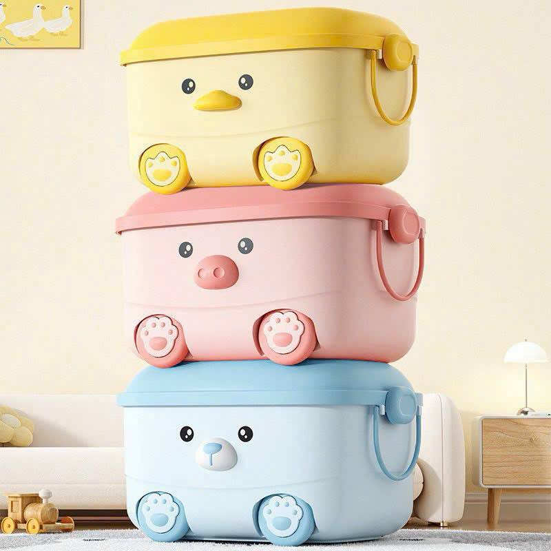 [LOẠI 1} Thùng Đựng Đồ Chơi Cho Bé, Hộp Đựng Đồ Dùng Đa Năng Có Bánh Xe Cho Bé, Mặt Bàn Chơi Lắp Ráp-Tặng Khăn Ướt