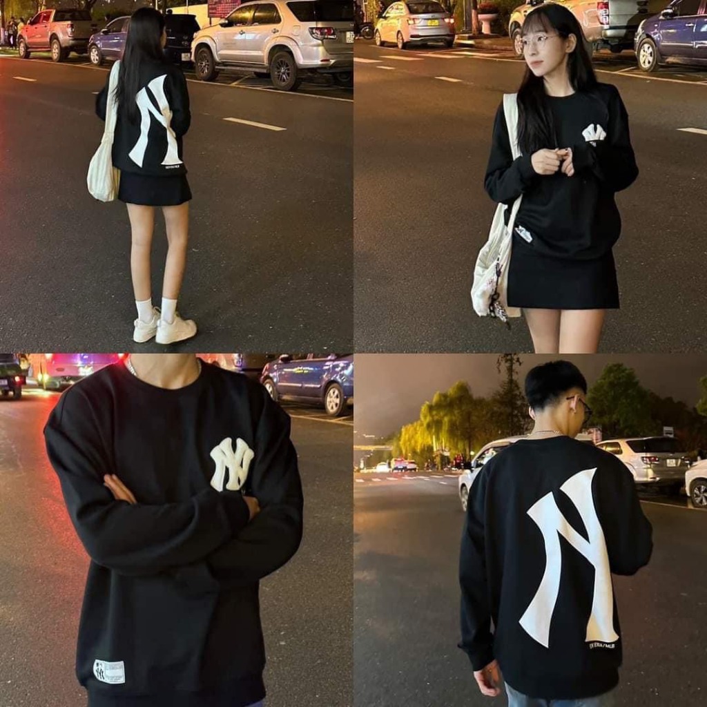 Chính hãng Áo Nỉ New Era x MLB LOGO PATCH Sweatshirt NY - Unisex Nam Nữ - Authentic 100%
