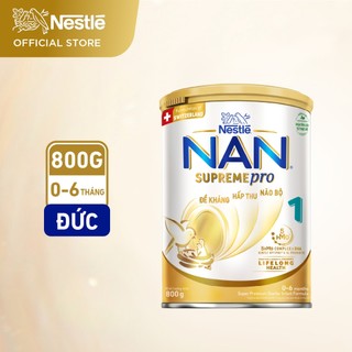 Sữa bột Nestlé NAN SUPREMEPRO 1 800g nhập khẩu Đức với 5HMO & đạm Gentle Optipro