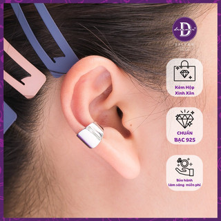 Bông tai kẹp vành - Bông Tai Bạc 925 không cần xỏ lỗ Earcuff Big Silver Band (Chiếc) Ddreamer 2050EC