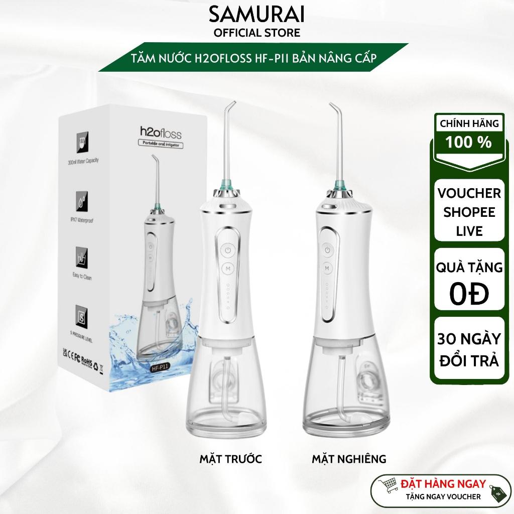 Máy Tăm Nước H2OFloss HF-9P Samurai Chống Thấm Nước, Tặng Túi Vải, 5 Đầu Phun, Bảo Hành 12 Tháng, 1 Đổi 1 30 Ngày