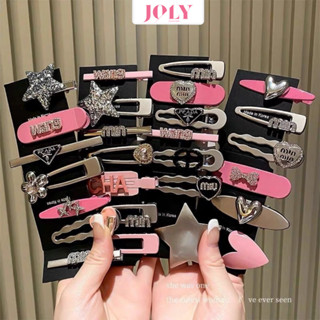 Set combo kẹp tóc y2k mới kim loại cute dễ thương phong cách hàn quốc xinh xắn cao cấp cho tóc mái nữ KC89 JOLY