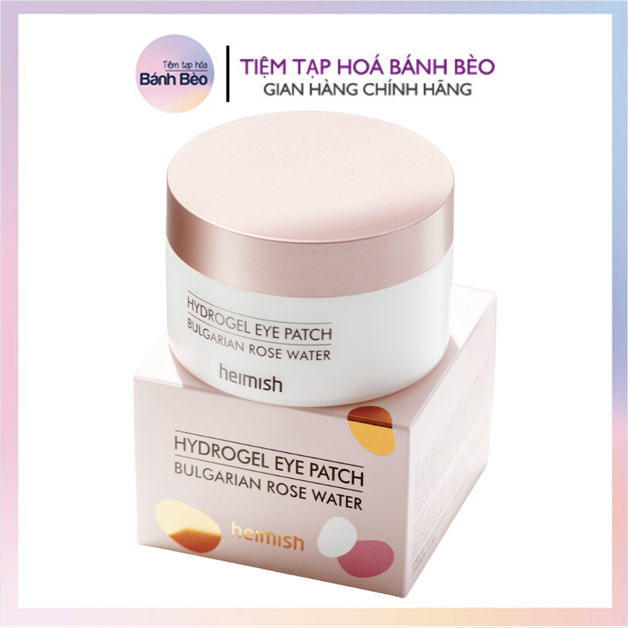 Mặt Nạ Mắt Thạch Hoa Hồng Dưỡng Sáng Giảm Stress HEIMISH Hydrogel Eye Patch Bulgarian Rose Water 60 Miếng