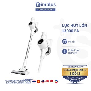 Máy hút bụi không dây Simplus XCQH010 màn hình điện tử lực hút 13000PA - Bảo Hành 1 Năm 1 Đổi 1