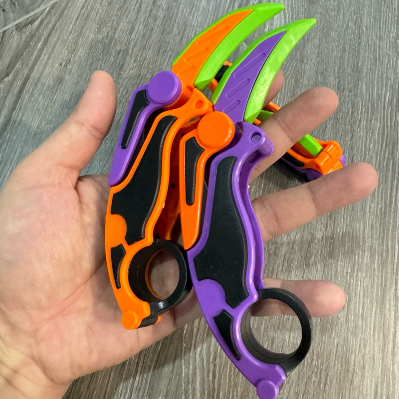 Đồ Chơi Dao Cà Rốt mini đồ chơi Trọng lực Dao Móc Karambit in 3D Dao vuốt in 3D Giảm Stress Quà tặng