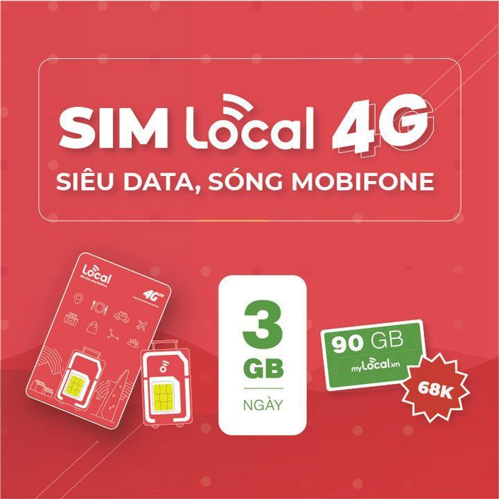 Sim 4g, sim data 4g Mobifone Local A50S - A68S - A89E tỷ Gb dùng data không giới hạn, miễn phí data FB,YT,Be
