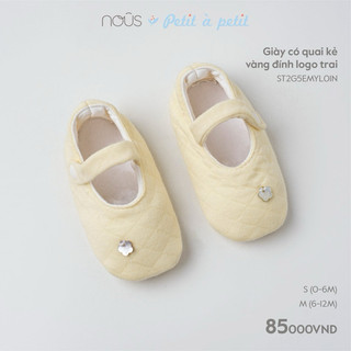 Nous - giày có quai kẻ xanh đính logo trai - nu p petit - s