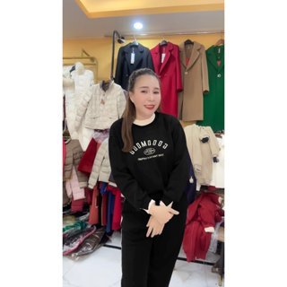 Set Bộ Nỉ Hàn In Chữ Ngực Bo Eo TH134