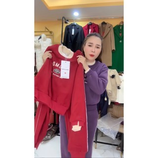 Set Bộ Nỉ Hàn In Chữ Ngực Bo Eo TH134