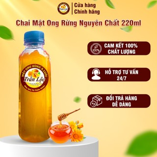 Chai mật ong rừng a lưới trần lộc 220ml mật ong nguyên chất rừng già a lưới - 100% mật ong rừng nguyên chất