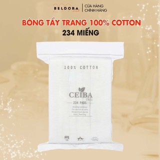Bông Tẩy Trang Siêu Tiết Kiệm Dung Dịch Beldora Ceiba Cotton 234 Miếng