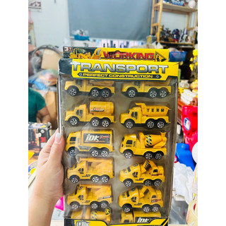 Đồ chơi mô hình xe công trình 12 chiếc