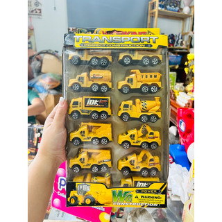 Đồ chơi mô hình xe công trình 12 chiếc