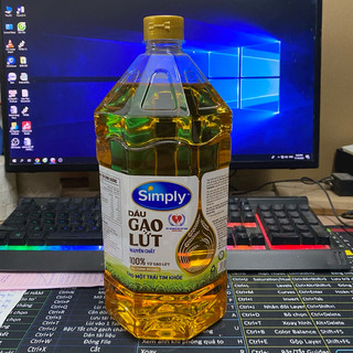 Dầu ăn simply gạo lứt chai 2 lít