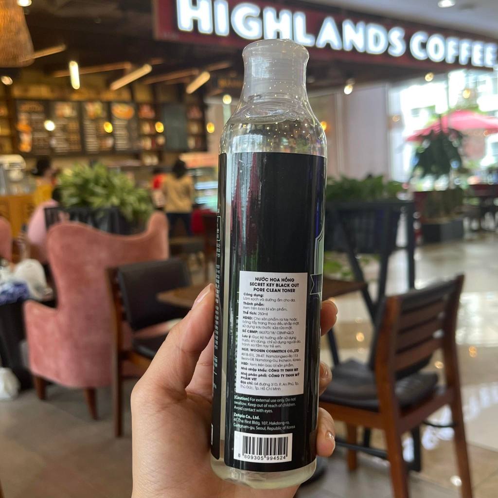 Nước Hoa Hồng Secret Key Black Out Pore Clean Toner 250ML