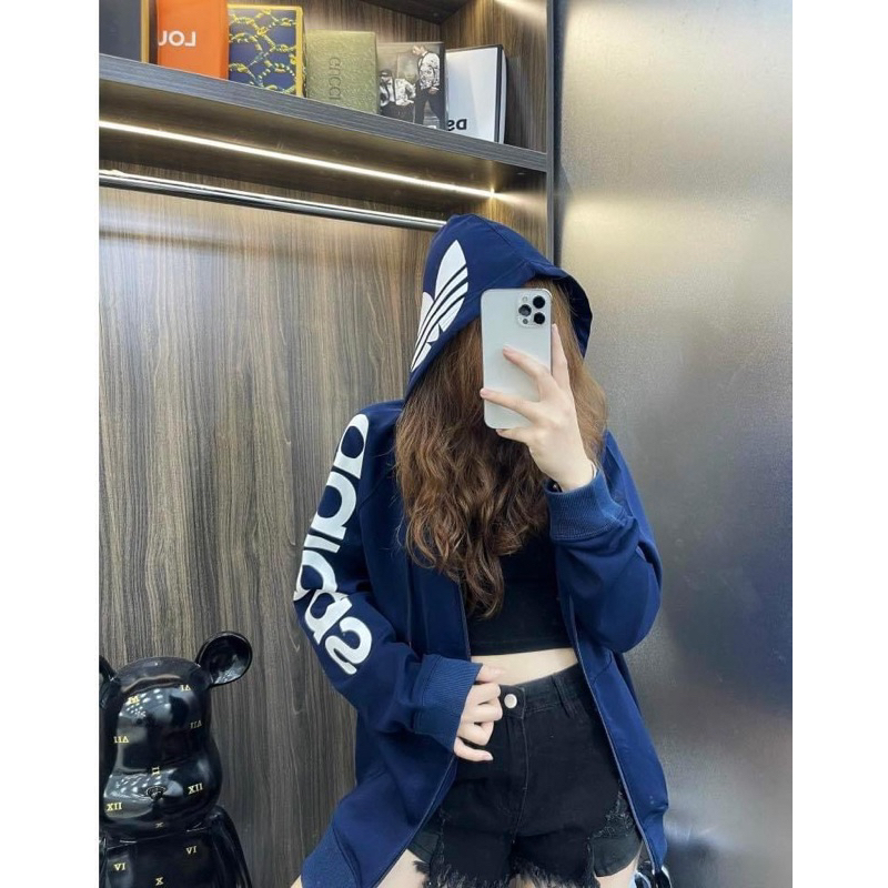 áo hoodie adidas full bọc túi tag