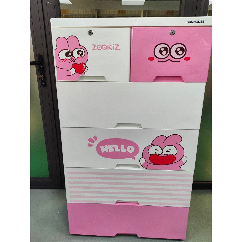 Tủ nhựa sơ sinh 5 ngăn Happy Baby Sunhouse KS-CA688G5 hàng chính hãng