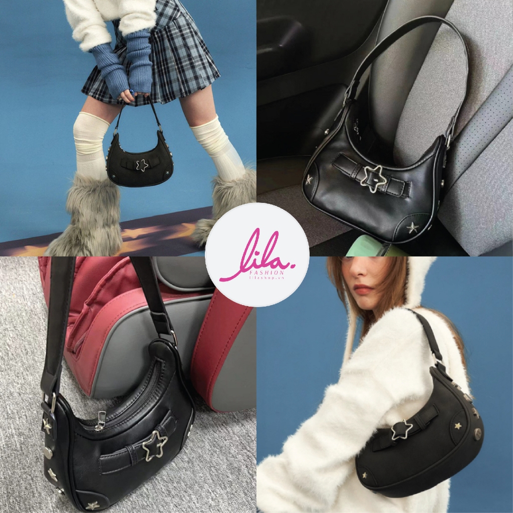 Túi Xách Nữ Thời Trang, Túi Đeo Vai Nữ Ngôi Sao Phong Cách Retro Lila188