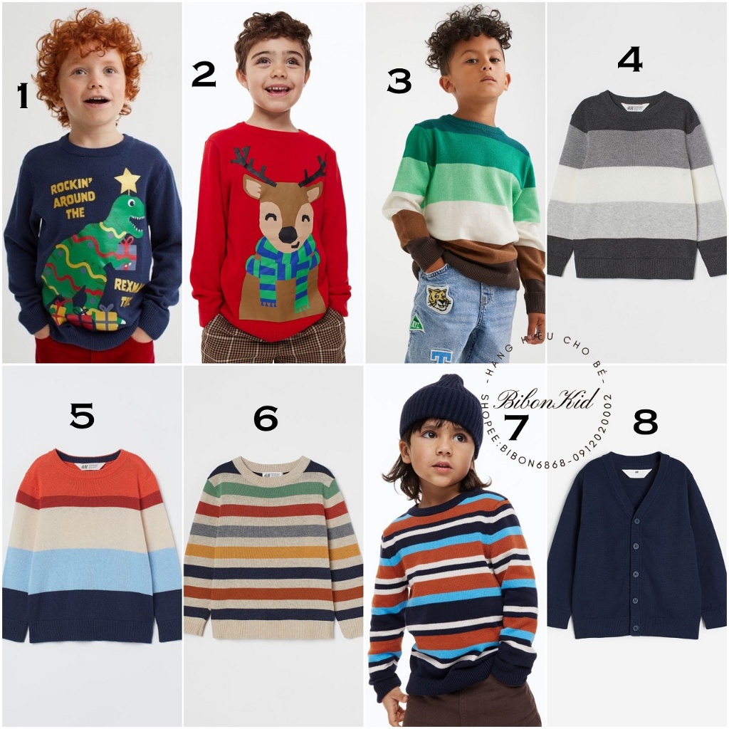 Áo len HM UK/JP/ CHINA kids từ 1.5-2y đến 8-10y