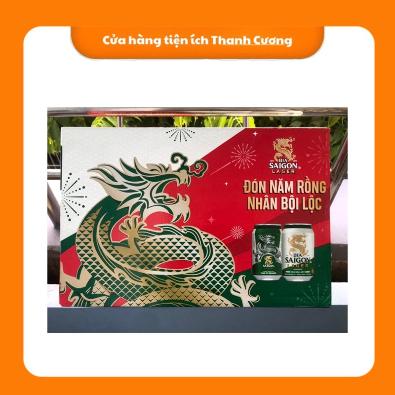 Thùng 24 Lon Bia Sài Gòn Lager 330ml