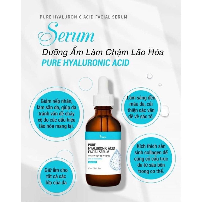 Serum Prreti cấp nước căng bóng da PURE HYALURONIC AICD Facial Serum 60ml