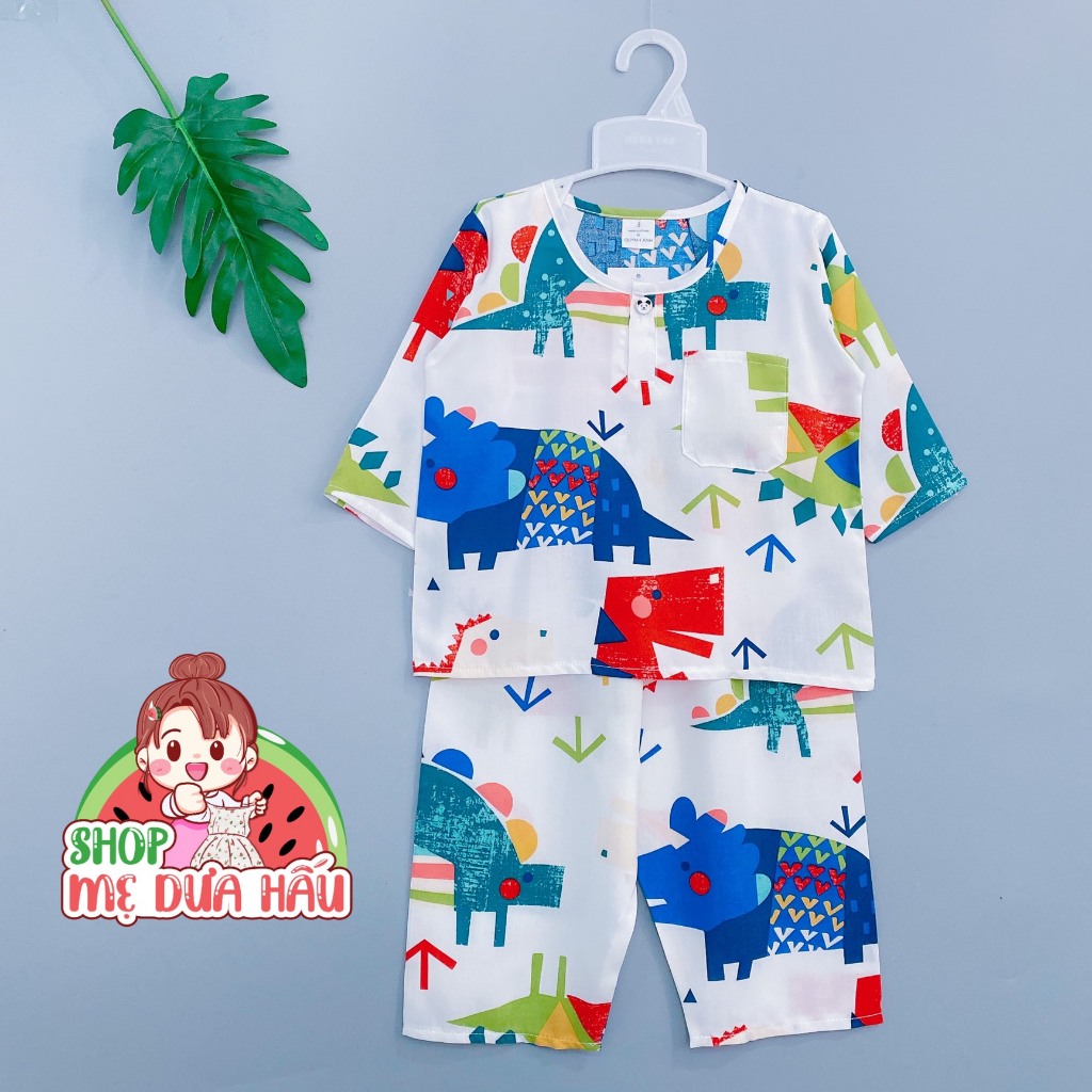 Quần áo bé trai, đồ bộ lanh bé trai dài tay size 8-40kg shop mẹ dưa hấu