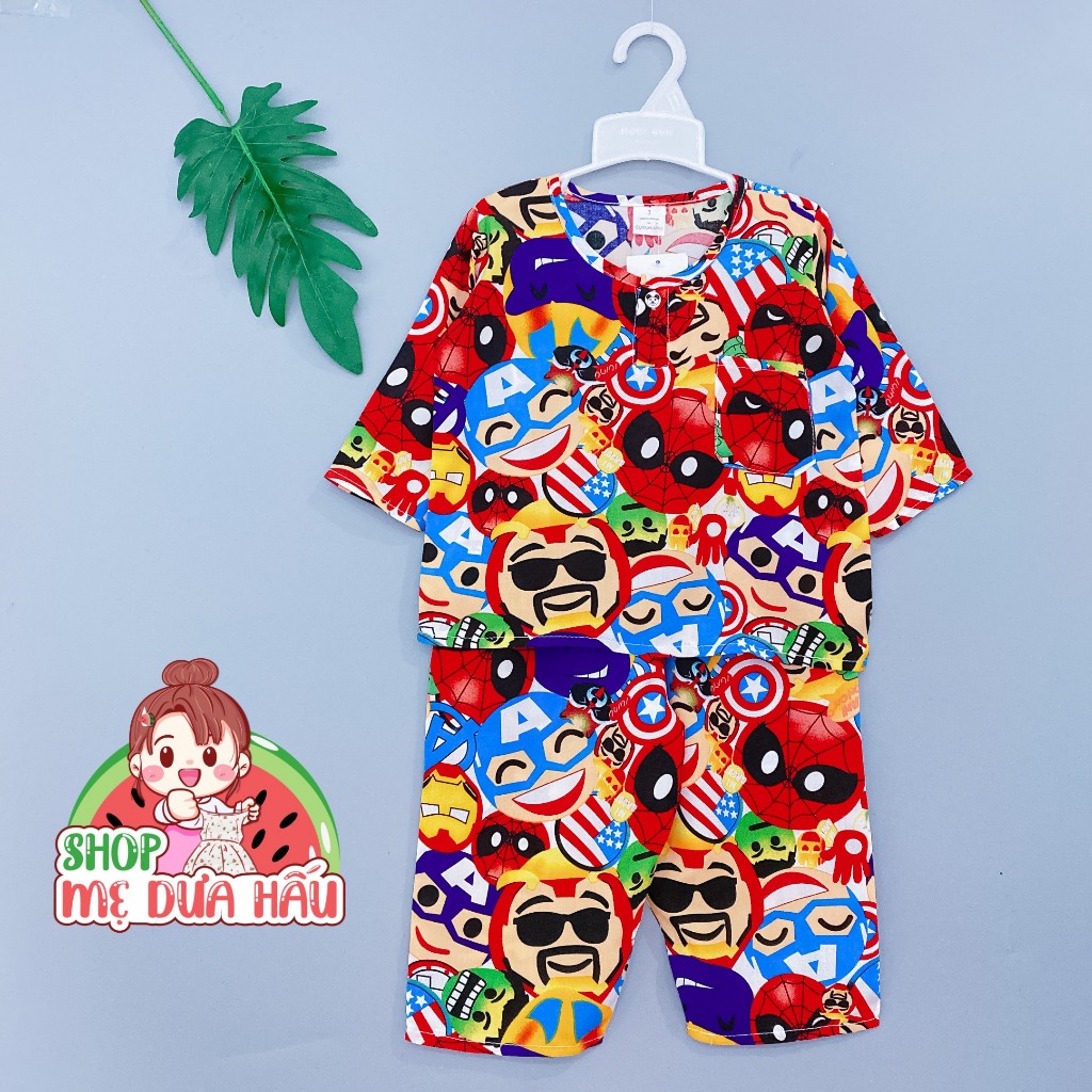 Quần áo bé trai, đồ bộ lanh bé trai dài tay size 8-40kg shop mẹ dưa hấu