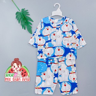 Bộ lanh bé trai, đồ bộ bé trai vải tole tay dài quần dài 8-40kg shop mẹ dưa hấu