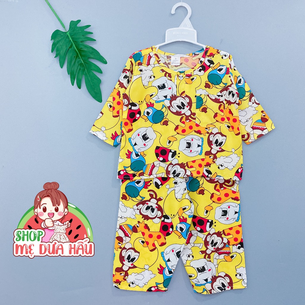 Quần áo bé trai, đồ bộ lanh bé trai dài tay size 8-40kg shop mẹ dưa hấu