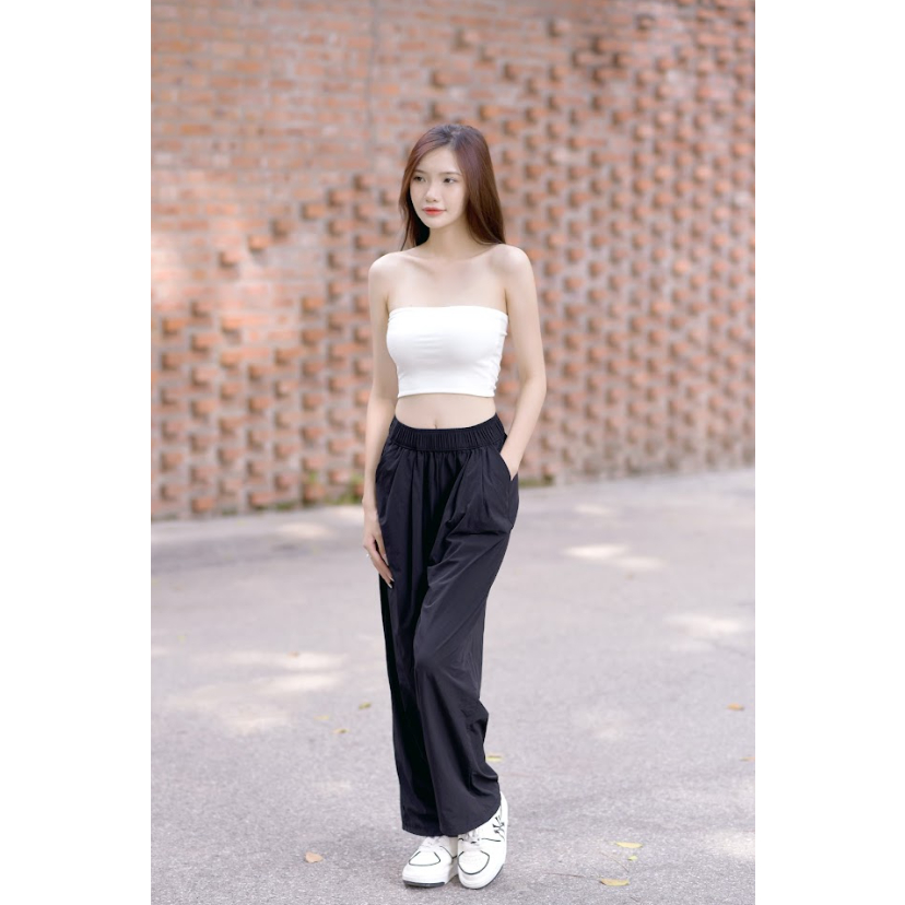 Áo quây ngực 2 lớp  - Áo croptop nữ dáng ôm không dây A10a