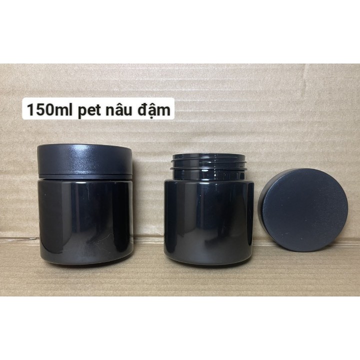 HỦ NHỰA PET NẮP ĐEN GARANTI  100ml/150ML/250ML/300ML/700ML-HỦ ĐỰNG BỘT,HỦ ĐỰNG VIÊN NANG,ĐỰNG THỰC PHẨ