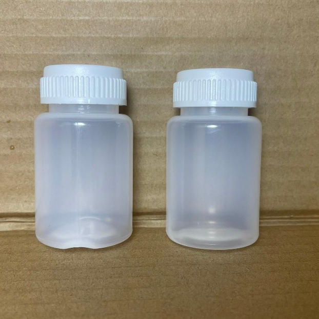 Chai lọ nhựa đựng viên nang,viên nén, viên hoàn, dược phẩm HDPE/LDPE 60ml đi kèm màng siu tự dính,hút ẩm 1g