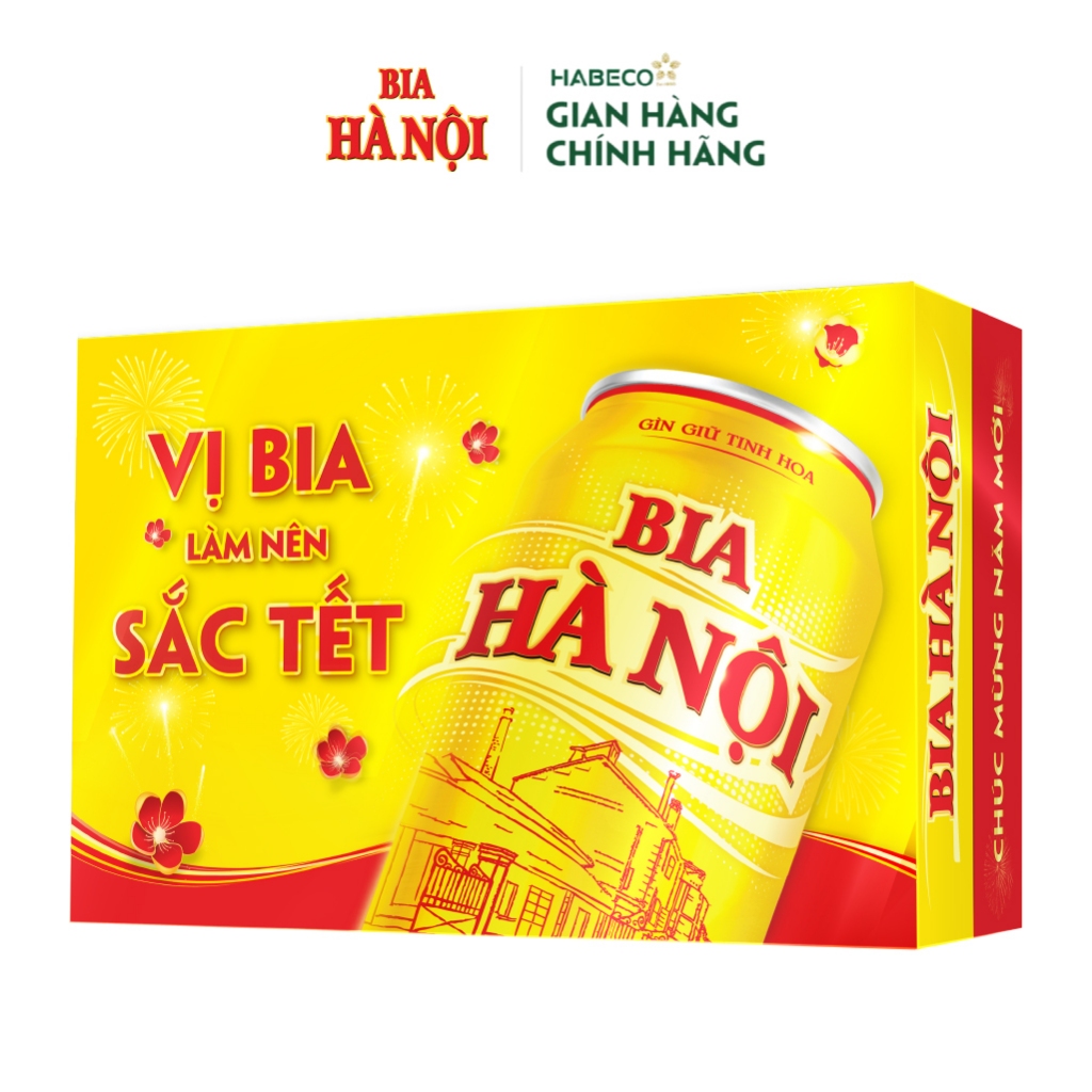 COMBO 2 Thùng 24 lon Bia Hà Nội – HABECO (330ml/lon) – Phiên bản Tết