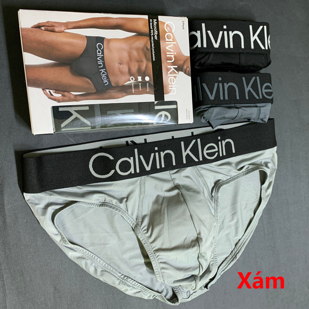 Chính hãng Mỹ -  M,L Quần lót nam CK Calvin Klein Microfiber Hip Brief tam giác