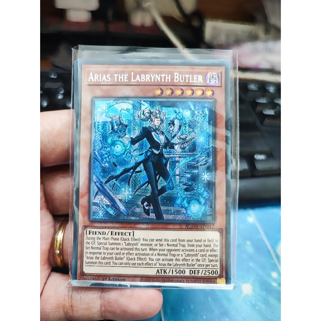 1 lá thẻ bài Arias the Labrynth Butler - AGOV-EN017 - Secret Rare 1st Edition